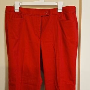 NWT Talbots Red Pants Slim Fit and Stretch Fabric
